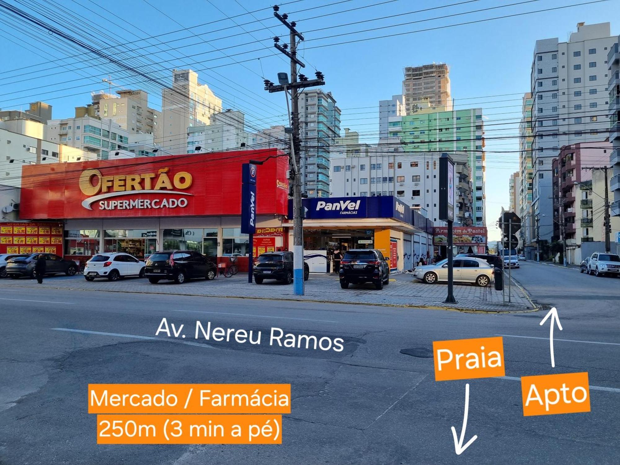 Uma Quadra E Meia Do Mar Ar Wifi Smart Tv Itapema Exteriér fotografie